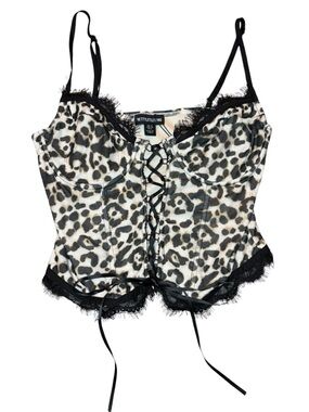 NEW Pretty Little Thing leopard corset top size 6